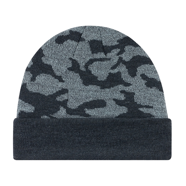 Acrylic, Cuff Toque (Urban Camo), Jacquard knit - Acrylic, Cuff Toque (Urban Camo), Jacquard knit - Image 1 of 7