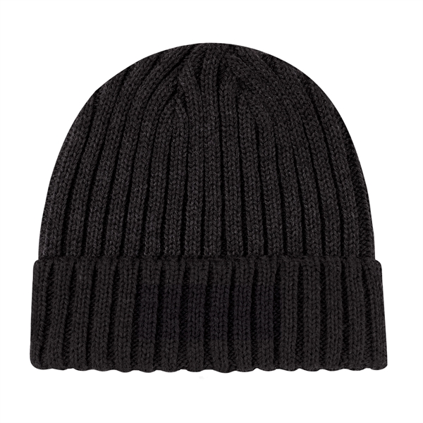 Acrylic, Cuff Toque, Chunky rib knit - Acrylic, Cuff Toque, Chunky rib knit - Image 1 of 13