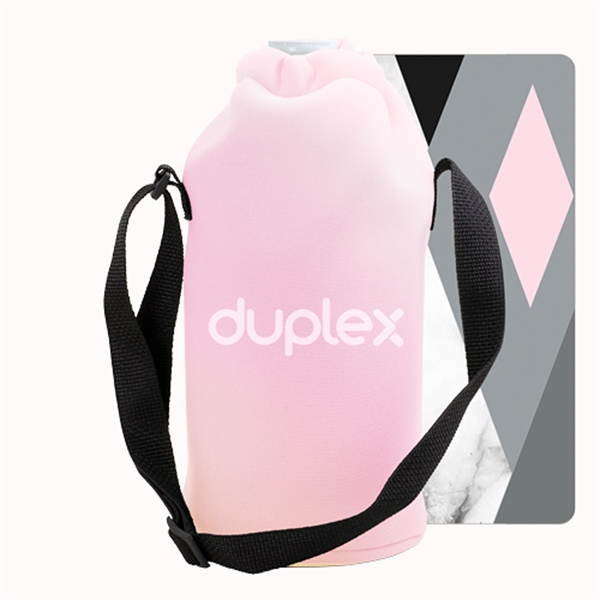 Neoprene Growler Cover 4CP Duplex with Drawstring - Neoprene Growler Cover 4CP Duplex with Drawstring - Image 2 of 3