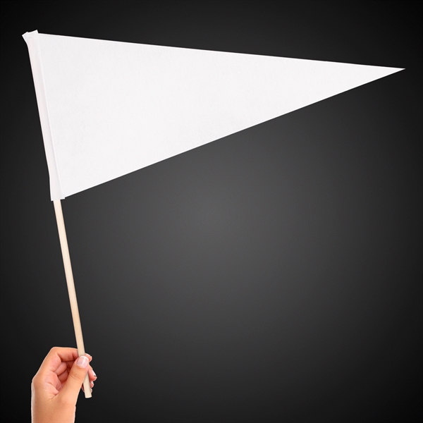 White Felt Pennant Banner - White Felt Pennant Banner - Image 1 of 1