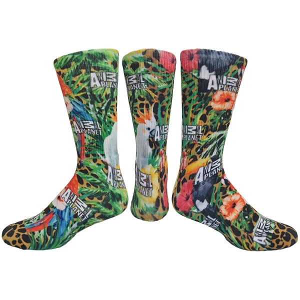 Made in USA Athletic Crew Socks with DTG Printing - Made in USA Athletic Crew Socks with DTG Printing - Image 0 of 1