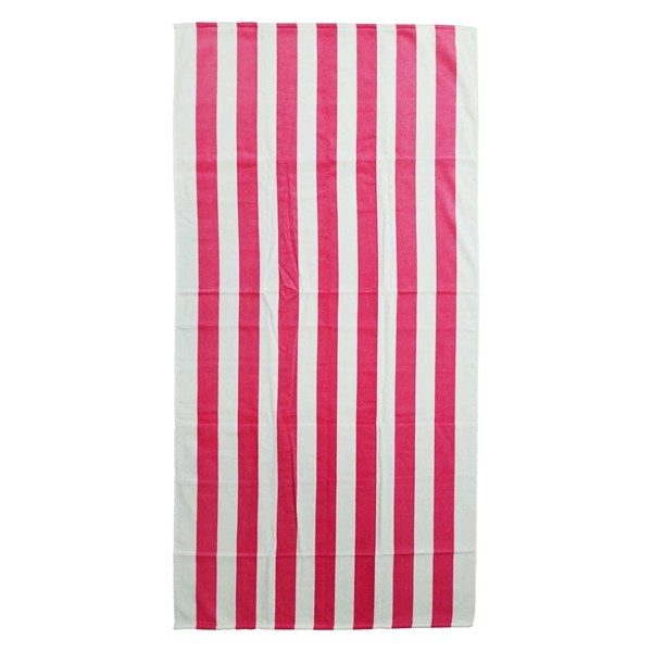30x60 Pink Cabana Striped Beach Towel Bahia Collection. - 30x60 Pink Cabana Striped Beach Towel Bahia Collection. - Image 0 of 6