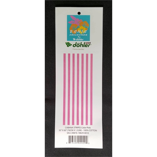 30x60 Pink Cabana Striped Beach Towel Bahia Collection. - 30x60 Pink Cabana Striped Beach Towel Bahia Collection. - Image 5 of 6