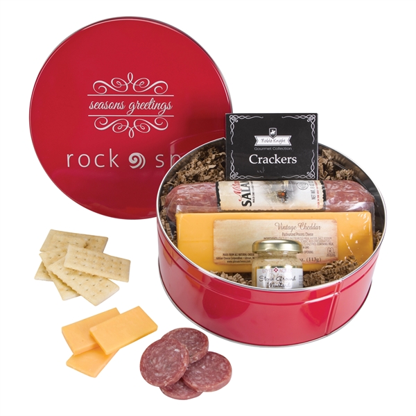 Charcuterie Gourmet Meat & Cheese Set In Tin