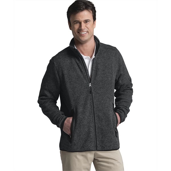 Men's Heathered Fleece Jacket - Men's Heathered Fleece Jacket - Image 4 of 7