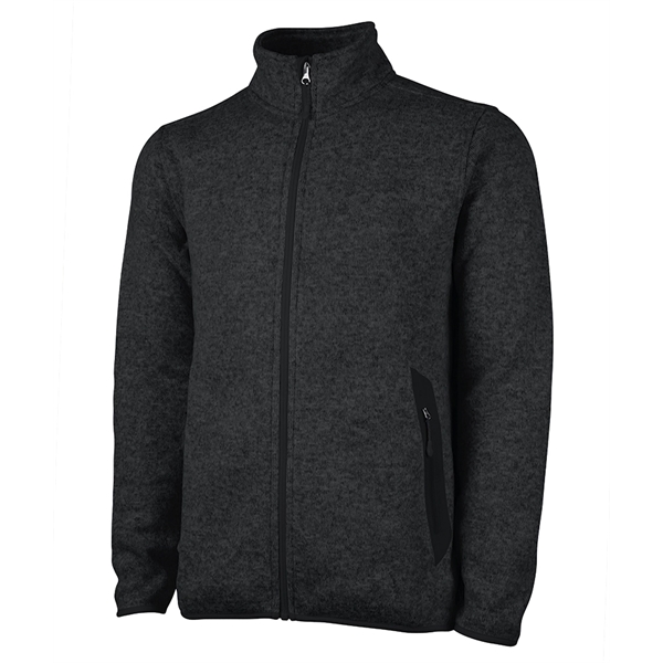 Men's Heathered Fleece Jacket - Men's Heathered Fleece Jacket - Image 5 of 7