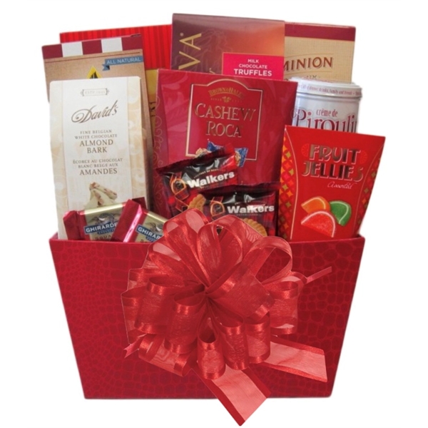 Holiday Red Gift Basket