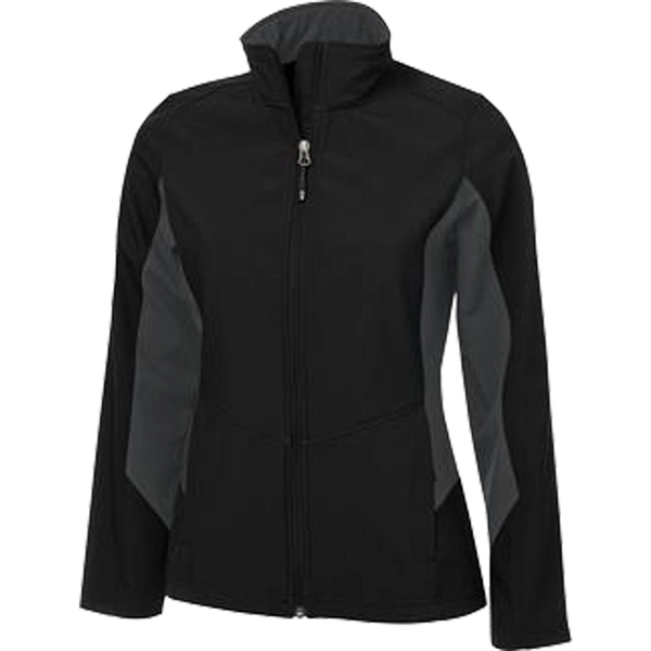 COAL HARBOUR® EVERYDAY COLOUR BLOCK SOFT SHELL LADIES' JACKE - COAL HARBOUR® EVERYDAY COLOUR BLOCK SOFT SHELL LADIES' JACKE - Image 1 of 5