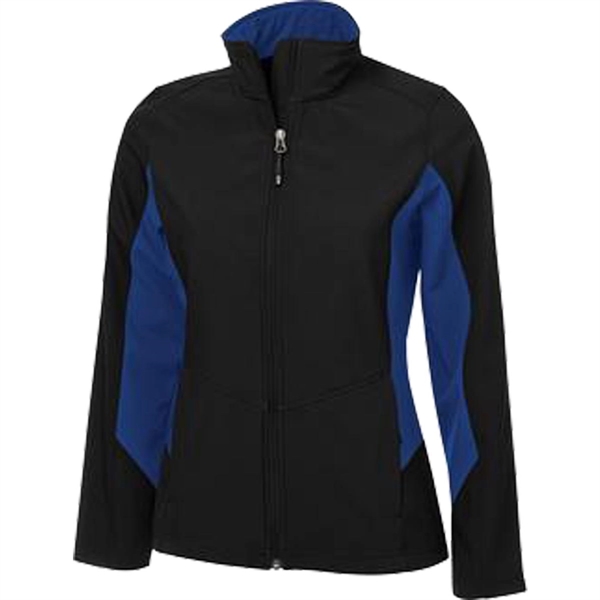 COAL HARBOUR® EVERYDAY COLOUR BLOCK SOFT SHELL LADIES' JACKE - COAL HARBOUR® EVERYDAY COLOUR BLOCK SOFT SHELL LADIES' JACKE - Image 3 of 5