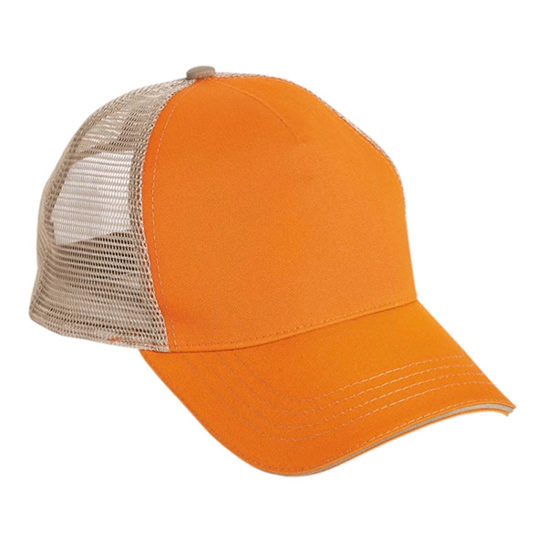 5 Panel Washed Twill Front  Soft Mesh Back Cap - 5 Panel Washed Twill Front  Soft Mesh Back Cap - Image 16 of 21