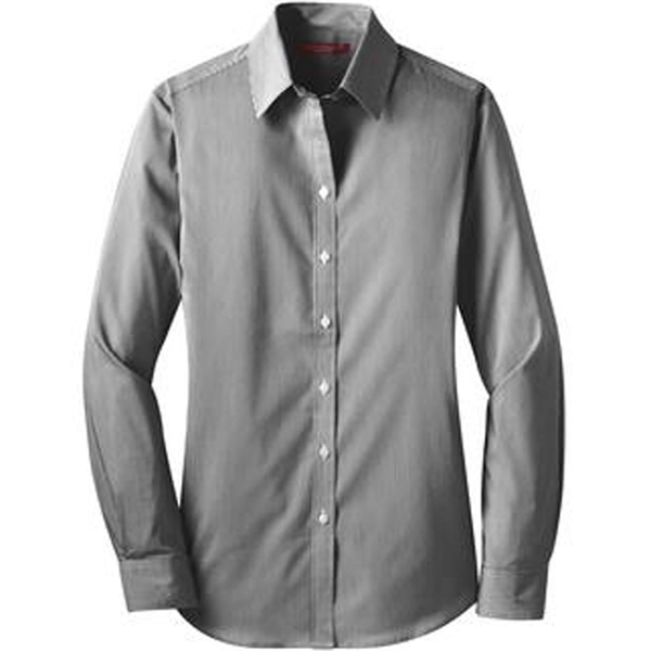 COAL HARBOUR® MINI STRIPE STRETCH WOVEN LADIES' SHIRT - COAL HARBOUR® MINI STRIPE STRETCH WOVEN LADIES' SHIRT - Image 3 of 5