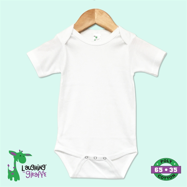 Baby Short Sleeve Bodysuit White - Laughing Giraffe® - Baby Short Sleeve Bodysuit White - Laughing Giraffe® - Image 0 of 1