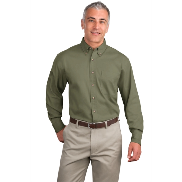 Port Authority Tall Long Sleeve Twill Shirt. - Port Authority Tall Long Sleeve Twill Shirt. - Image 2 of 39