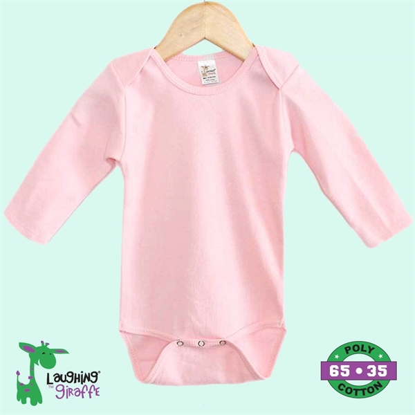 Baby Long Sleeve Bodysuit Pastel- Laughing Giraffe® - Baby Long Sleeve Bodysuit Pastel- Laughing Giraffe® - Image 0 of 3