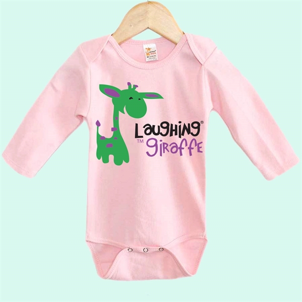 Baby Long Sleeve Bodysuit Pastel- Laughing Giraffe® - Baby Long Sleeve Bodysuit Pastel- Laughing Giraffe® - Image 1 of 3