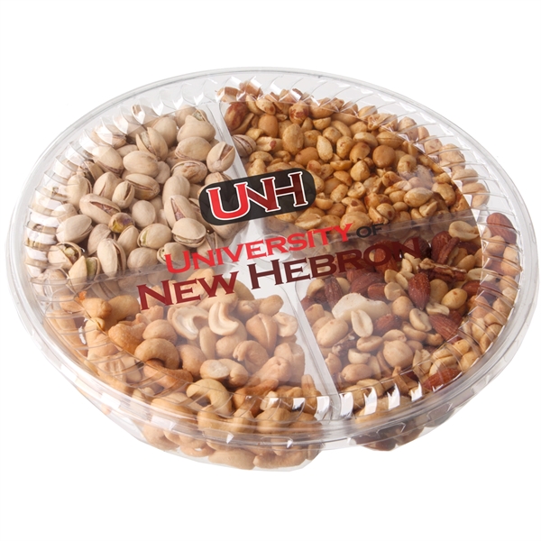 Four Way Plastic Tray With Gourmet Nuts