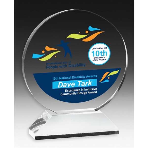 Round Award on Elevated Base