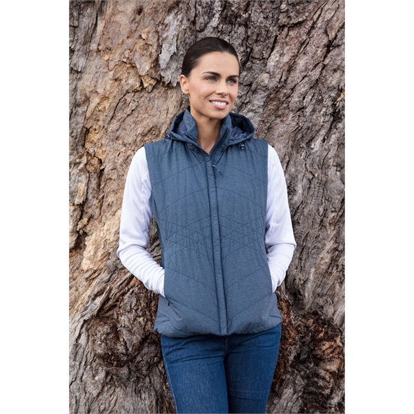 Ladies Jupiter Puffer Hooded Vest - Ladies Jupiter Puffer Hooded Vest - Image 6 of 10