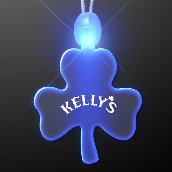 Acrylic Big Shamrock Shape Necklace with LED - Acrylic Big Shamrock Shape Necklace with LED - Image 5 of 9