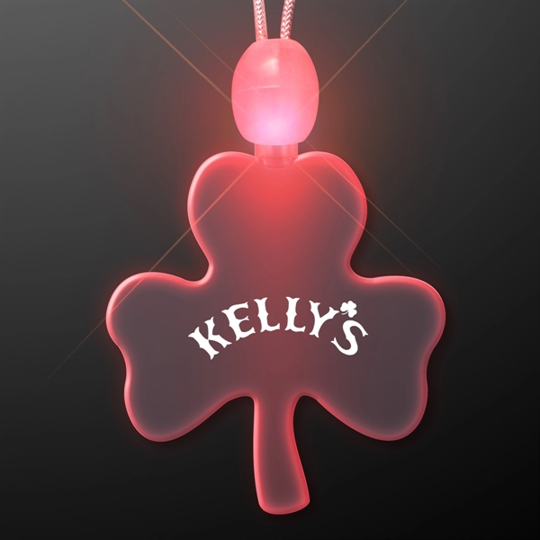 Acrylic Big Shamrock Shape Necklace with LED - Acrylic Big Shamrock Shape Necklace with LED - Image 3 of 9