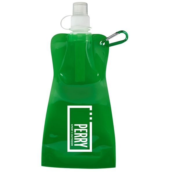 16 oz Collapsible Water Bottle with Carabiner - 16 oz Collapsible Water Bottle with Carabiner - Image 2 of 7