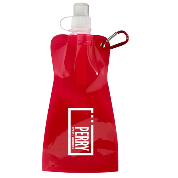 16 oz Collapsible Water Bottle with Carabiner - 16 oz Collapsible Water Bottle with Carabiner - Image 3 of 7