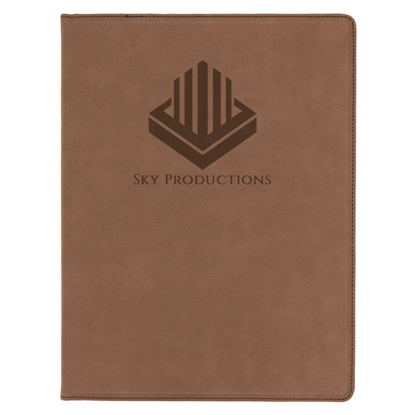 9 1/2" x 12" Leatherette Dark Brown Portfolio - 9 1/2" x 12" Leatherette Dark Brown Portfolio - Image 0 of 1