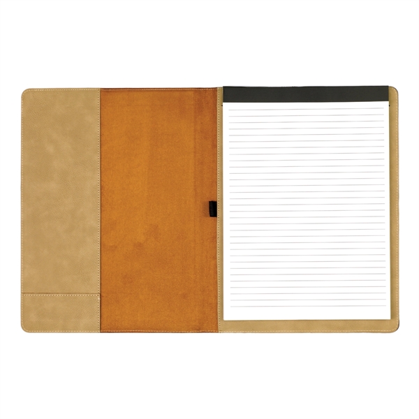 9 1/2" x 12" Leatherette Light Brown Portfolio - 9 1/2" x 12" Leatherette Light Brown Portfolio - Image 1 of 1