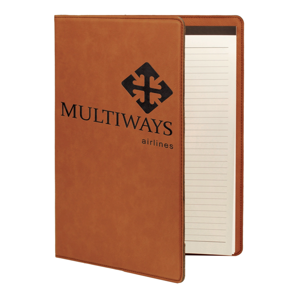 9 1/2" x 12" Leatherette Rawhide Portfolio - 9 1/2" x 12" Leatherette Rawhide Portfolio - Image 0 of 1