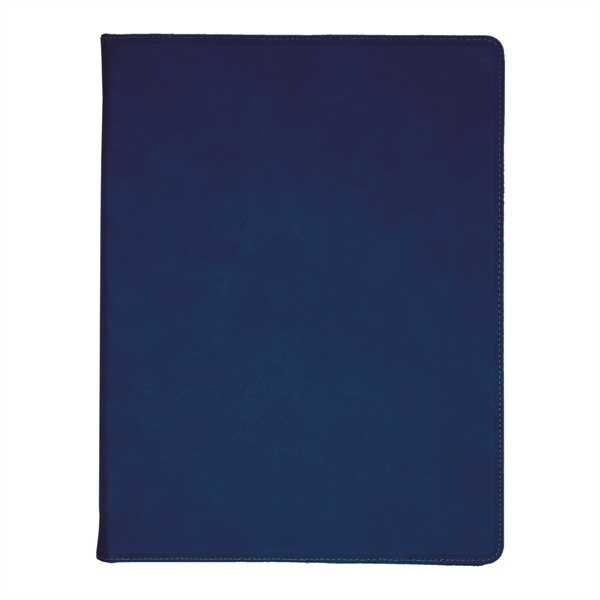 9 1/2" x 12" Leatherette Blue/Black Portfolio - 9 1/2" x 12" Leatherette Blue/Black Portfolio - Image 1 of 2