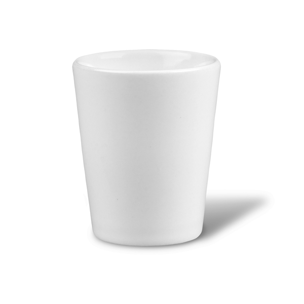 2 oz Matte Finish Ceramic Shot Glass Plum Grove