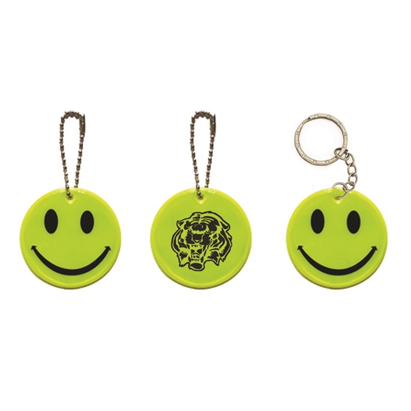 Smile Glow in the Dark Reflective Keychain - Smile Glow in the Dark Reflective Keychain - Image 0 of 1