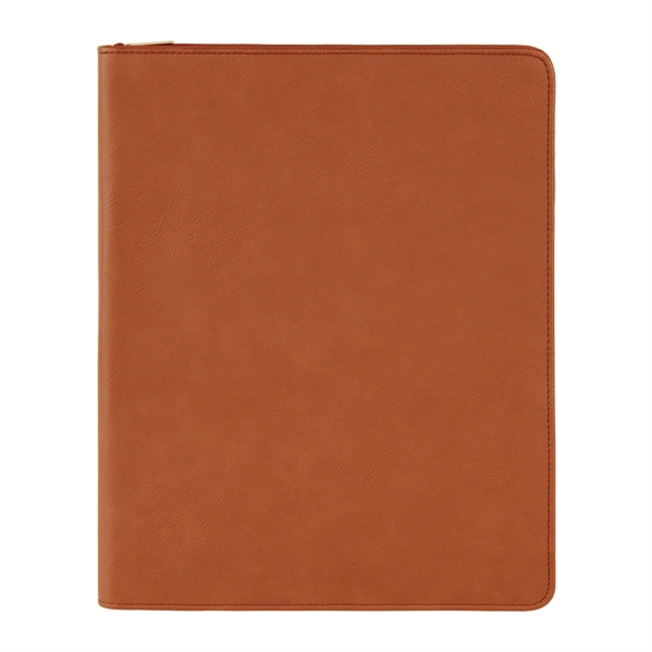 9 1/2" x 12" Leatherette Rawhide Portfolio with Zipper - 9 1/2" x 12" Leatherette Rawhide Portfolio with Zipper - Image 2 of 4