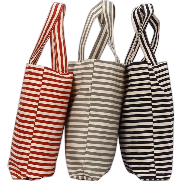 Stylish Alto Stripe Cotton Canvas Tote Bag for Everyday Use - Stylish Alto Stripe Cotton Canvas Tote Bag for Everyday Use - Image 0 of 4