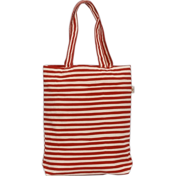 Stylish Alto Stripe Cotton Canvas Tote Bag for Everyday Use - Stylish Alto Stripe Cotton Canvas Tote Bag for Everyday Use - Image 3 of 4