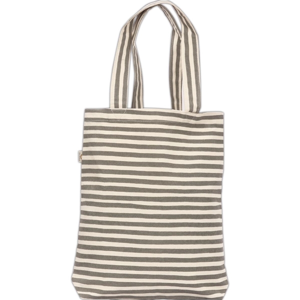 Stylish Alto Stripe Cotton Canvas Tote Bag for Everyday Use - Stylish Alto Stripe Cotton Canvas Tote Bag for Everyday Use - Image 4 of 4