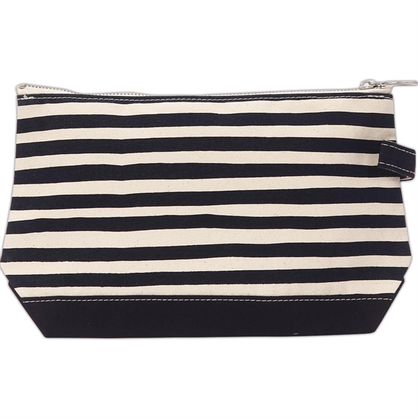 Lightweight Stripe Canvas Travel Makeup Cosmetic Pouch - Lightweight Stripe Canvas Travel Makeup Cosmetic Pouch - Image 1 of 40