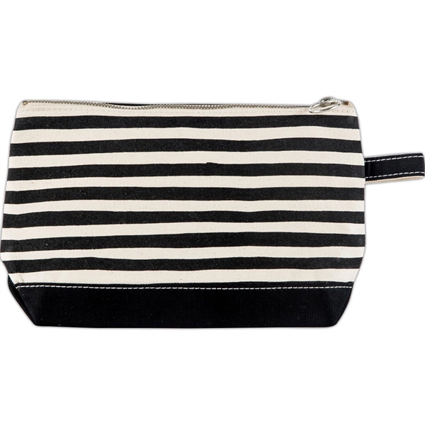 Lightweight Stripe Canvas Travel Makeup Cosmetic Pouch - Lightweight Stripe Canvas Travel Makeup Cosmetic Pouch - Image 8 of 40