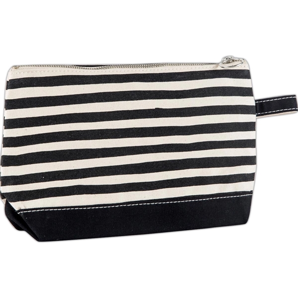Lightweight Stripe Canvas Travel Makeup Cosmetic Pouch - Lightweight Stripe Canvas Travel Makeup Cosmetic Pouch - Image 10 of 40