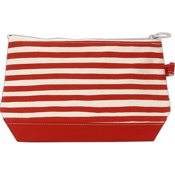 Lightweight Stripe Canvas Travel Makeup Cosmetic Pouch - Lightweight Stripe Canvas Travel Makeup Cosmetic Pouch - Image 14 of 40