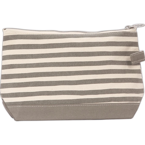 Lightweight Stripe Canvas Travel Makeup Cosmetic Pouch - Lightweight Stripe Canvas Travel Makeup Cosmetic Pouch - Image 21 of 40