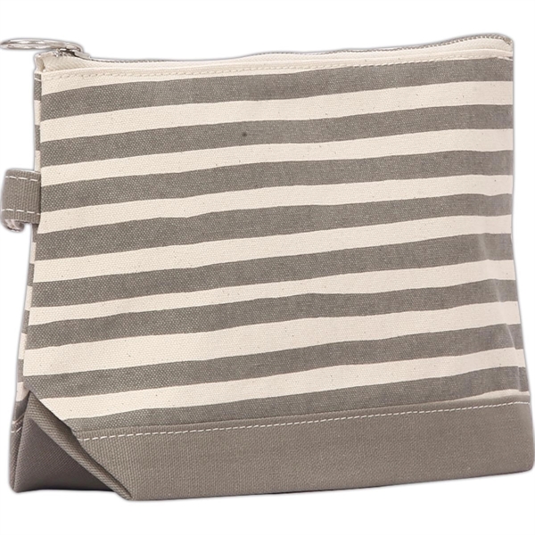 Lightweight Stripe Canvas Travel Makeup Cosmetic Pouch - Lightweight Stripe Canvas Travel Makeup Cosmetic Pouch - Image 22 of 40