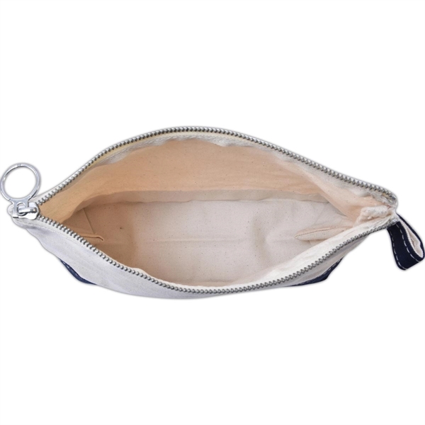 Lightweight Two-Tone Canvas Travel Makeup Bag Cosmetic Pouch - Lightweight Two-Tone Canvas Travel Makeup Bag Cosmetic Pouch - Image 4 of 46