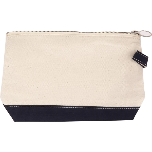 Lightweight Two-Tone Canvas Travel Makeup Bag Cosmetic Pouch - Lightweight Two-Tone Canvas Travel Makeup Bag Cosmetic Pouch - Image 14 of 46