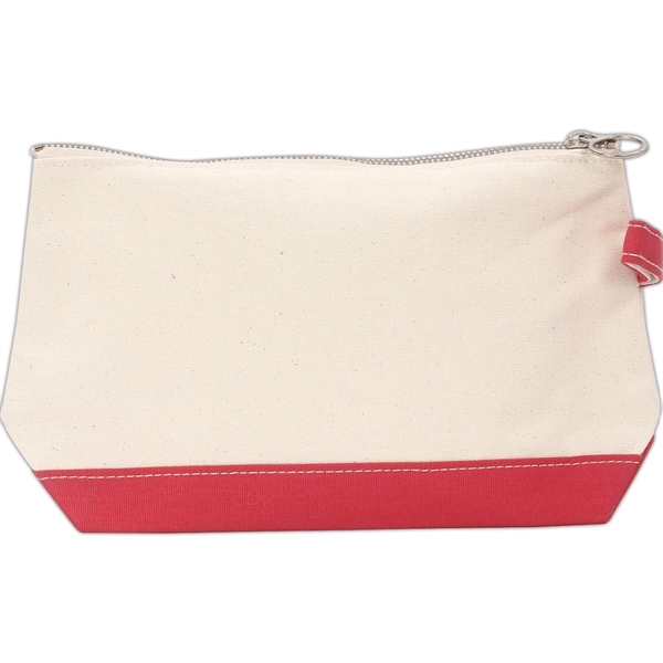 Lightweight Two-Tone Canvas Travel Makeup Bag Cosmetic Pouch - Lightweight Two-Tone Canvas Travel Makeup Bag Cosmetic Pouch - Image 19 of 46