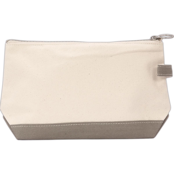 Lightweight Two-Tone Canvas Travel Makeup Bag Cosmetic Pouch - Lightweight Two-Tone Canvas Travel Makeup Bag Cosmetic Pouch - Image 24 of 46