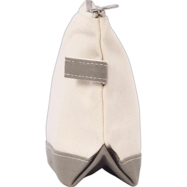 Lightweight Two-Tone Canvas Travel Makeup Bag Cosmetic Pouch - Lightweight Two-Tone Canvas Travel Makeup Bag Cosmetic Pouch - Image 26 of 46