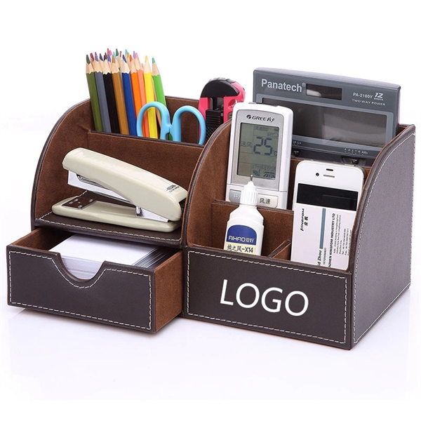 PU Desk Leather Storage Box - PU Desk Leather Storage Box - Image 0 of 1