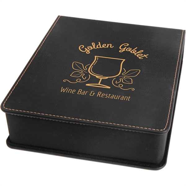 Black Leatherette 3-Piece Wine Tool Set - Black Leatherette 3-Piece Wine Tool Set - Image 1 of 2