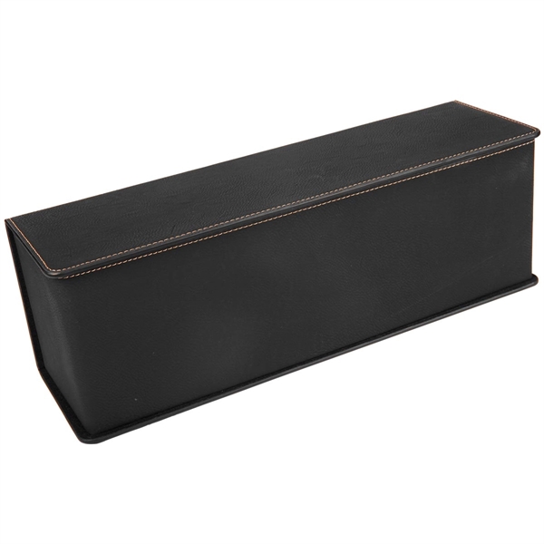 Black Leatherette Single Wine Box w/ Tools - Black Leatherette Single Wine Box w/ Tools - Image 3 of 3